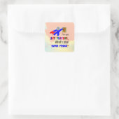 Art Teacher Superheld Vierkante Sticker (Tas)