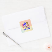 Art Teacher Superheld Vierkante Sticker (Envelop)