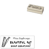 Art Teacher Supportive Praise Wooden Art Stamp Rubberstempel (Gestempeld)