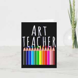 Art Teacher Terug naar School Creative Artist Gift Kaart