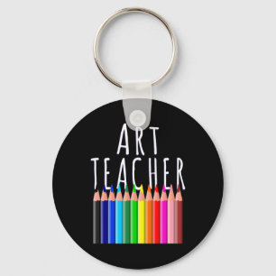 Art Teacher Terug naar School Creative Artist Gift Sleutelhanger