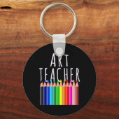 Art Teacher Terug naar School Creative Artist Gift Sleutelhanger (Voorkant)