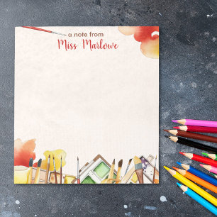 Art Teacher Waterverf Paint Supplies waardering Notitieblok
