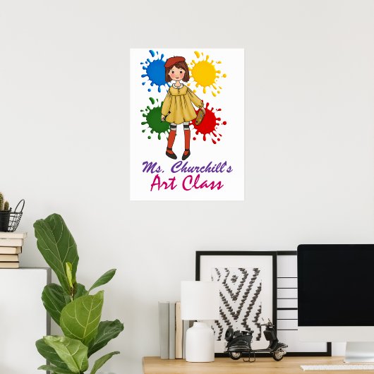 Art Teacher's Classroom Welkom - SRF Poster (Thuiskantoor)