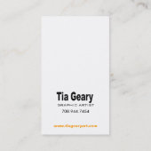 Art Tech Visitekaartje "Graphic Artist" (Achterkant)