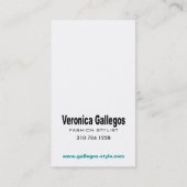 Art Tech Visitekaartje "Mode Stylist" (Achterkant)