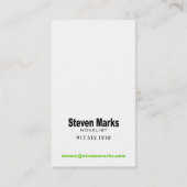 Art Tech Visitekaartje "Novelist Author Writer" (Achterkant)