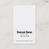 Art Tech Visitekaartje "Novelist Author Writer" (Achterkant)