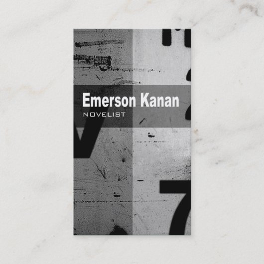 Art Tech Visitekaartje "Novelist Author Writer" (Voorkant)