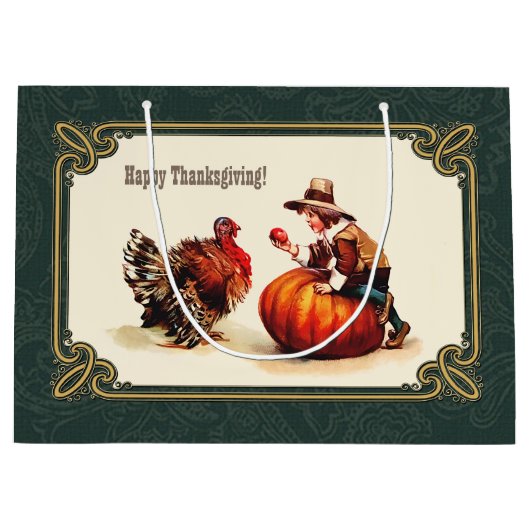  Art Thanksgiving Gift Large Cadeautasje (Voorkant)