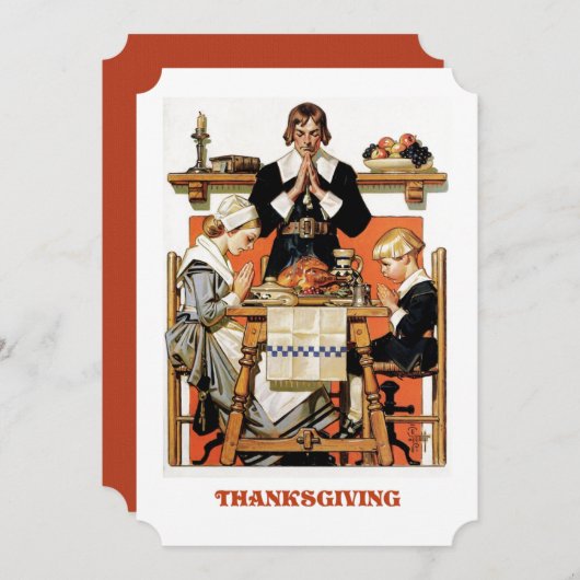 Art Thanksgiving Invitaties Kaart (Voorkant / Achterkant)