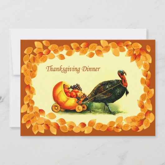  Art Thanksgiving Invitaties Kaart (Voorkant)