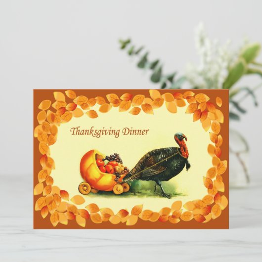  Art Thanksgiving Invitaties Kaart (Staand voorkant)