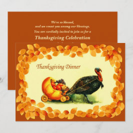 Art Thanksgiving Invitaties Kaart