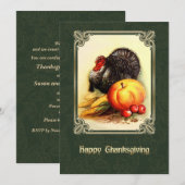Art Thanksgiving Invitaties Kaart (Voorkant / Achterkant)