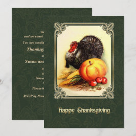 Art Thanksgiving Invitaties Kaart