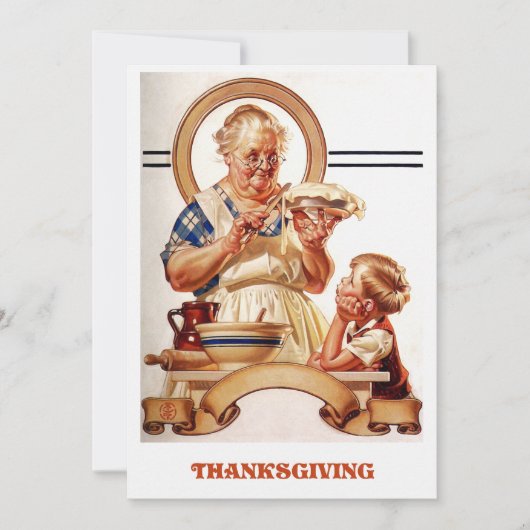  Art Thanksgiving Invitaties Kaart (Voorkant)