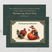  Art Thanksgiving Invitaties Kaart (Voorkant / Achterkant)