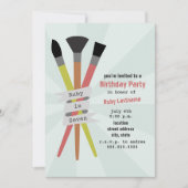 Art Thema Verjaardagsfeestuitnodiging Kaart (Voorkant)