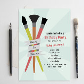 Art Thema Verjaardagsfeestuitnodiging Kaart