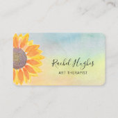 Art Therapist Colorful Sunflower Visitekaartje (Voorkant)
