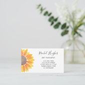 Art Therapist Sunflower Visitekaartje (Staand voorkant)
