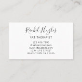 Art Therapist Sunflower Visitekaartje (Achterkant)