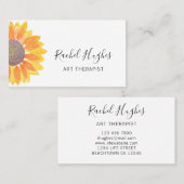 Art Therapist Sunflower Visitekaartje (Voorkant / Achterkant)
