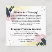 Art Therapy Abstract Square Visitekaartje (Achterkant)