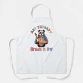 Art Therapy Brush It Off, kunst Pitbull Dog Schort (Voorkant)