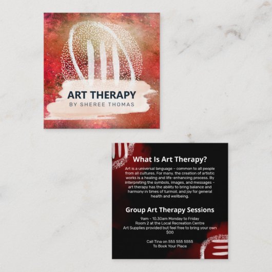 Art Therapy Meditation Square Visitekaartje (Voorkant / Achterkant)