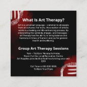 Art Therapy Meditation Square Visitekaartje (Achterkant)