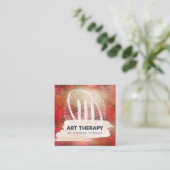 Art Therapy Meditation Square Visitekaartje (Staand voorkant)