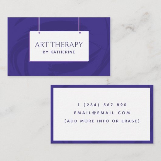 Art Therapy Psychotherapie Eenvoudig minimalistisc Visitekaartje (Voorkant / Achterkant)