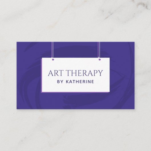 Art Therapy Psychotherapie Eenvoudig minimalistisc Visitekaartje (Voorkant)
