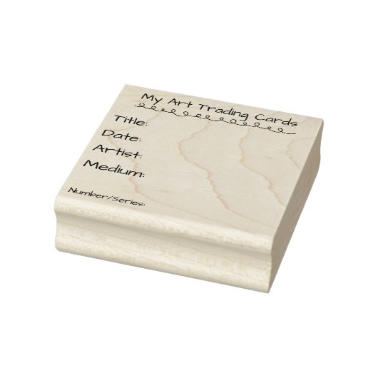 Art Trading Card Information Stamp Rubberstempel (Stempel)
