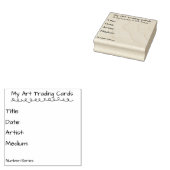 Art Trading Card Information Stamp Rubberstempel (Gestempeld)