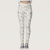 Art Tree Gold Holiday-kerstWITTE Leggings (Voorkant)