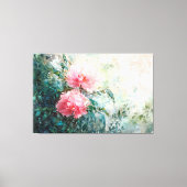 *~* Art TV2 2 ROZE PEONY Uitgerekte Canvas Print (Voorkant)