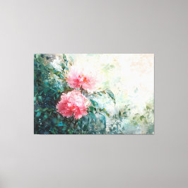 *~* Art TV2 2 ROZE PEONY Uitgerekte Canvas Print