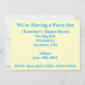 Art Uitnodigingen van leraren (Achterkant)