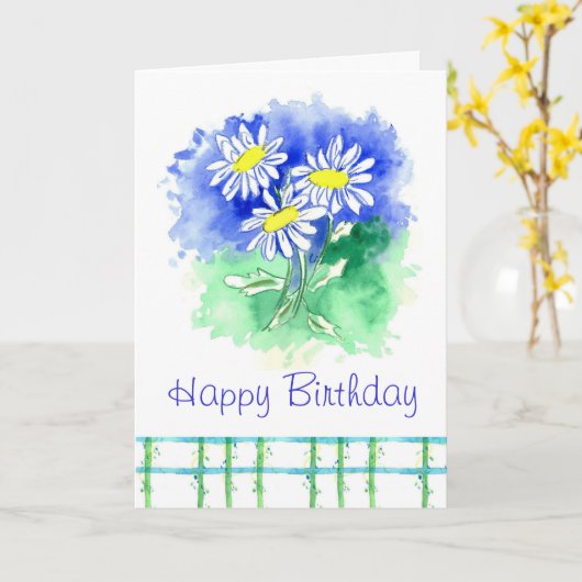 Art. van de Bloem van de Waterverf van de Kaart (Gele Bloem)