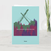 ART. van de de kraanmachinisten het WERKENDE Feestdagen Kaart (Achterkant)