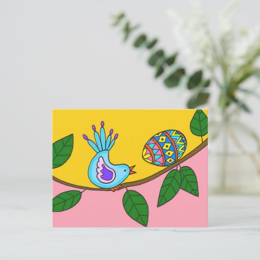 Art. van de Verrassing van Pasen het Oekraïense Feestdagenkaart (Staand voorkant)