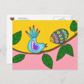 Art. van de Verrassing van Pasen het Oekraïense Feestdagenkaart (Voorkant / Achterkant)