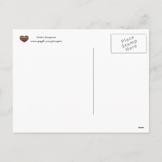 Art. van de Verrassing van Pasen het Oekraïense Feestdagenkaart (Achterkant)