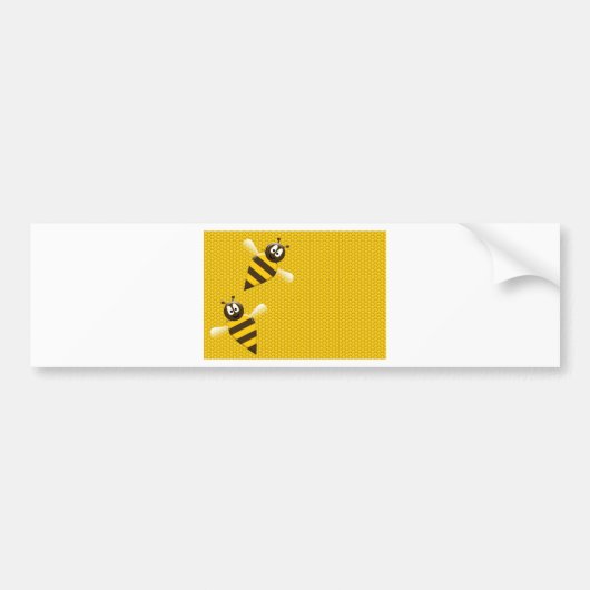 Art. van het Patroon van de Bijen van de Bij van Bumpersticker (Voorkant)