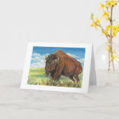 Art. van het Wild van de Bizon van de Buffels van Kaart (Gele Bloem)