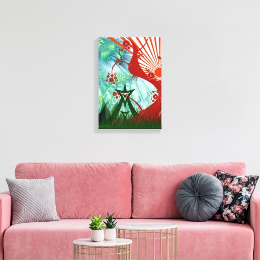 Art van het zomerfestival canvas afdruk (Insitu (Woonkamer))