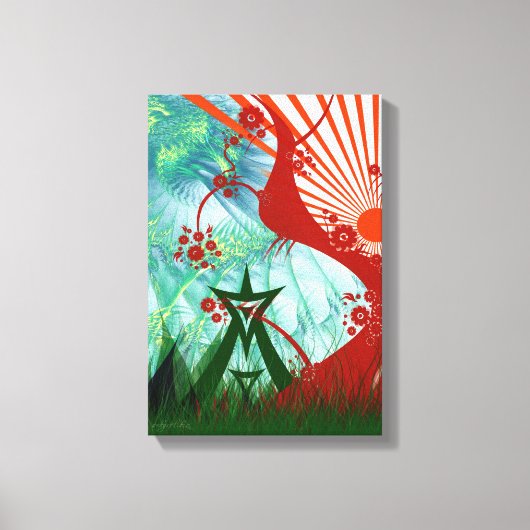 Art van het zomerfestival canvas afdruk (Voorkant)